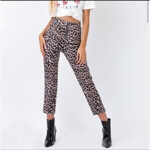 Princess PolLy Wylo cropped leopard velvet like pants